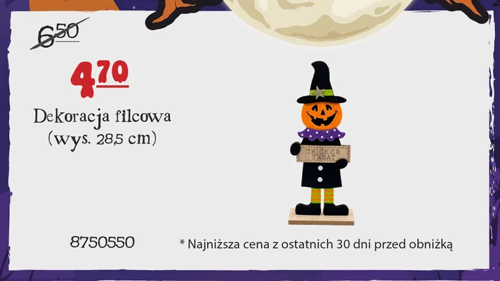Dekoracja filcowa Halloween promocja w MR. DIY