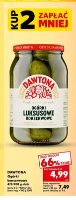 Ogórki konserwowe luksusowe Dawtona promocja w Kaufland