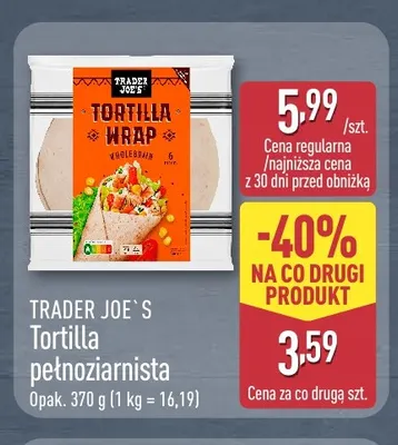 Tortilla pełnoziarnista Trader Joe's promocja w Aldi