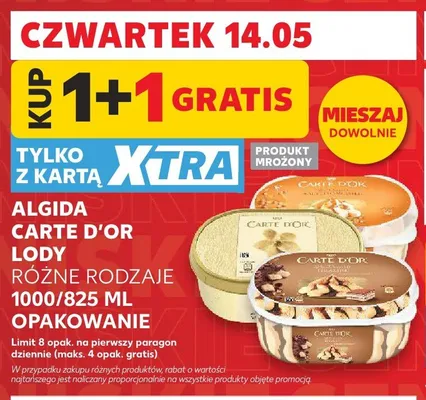 Lody Algida Carte D'Or Salted Caramel 1000/825ml promocja w Kaufland