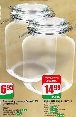 Słoik szklany z klamrą 3 l promocja w Dino