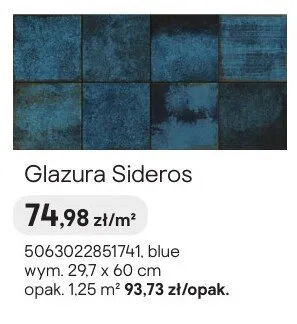 Glazura Cersanit Sideros blue promocja w Castorama