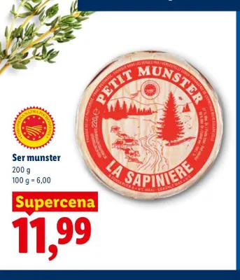 Ser munster La Sapinière promocja w Lidl