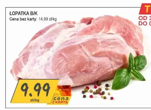 Łopatka wieprzowa bez kości promocja w Słoneczko