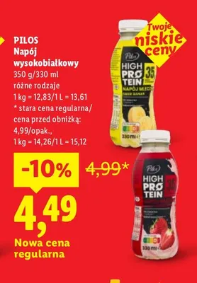 Napój wysokobiałkowy Pilos bananowy promocja w Lidl