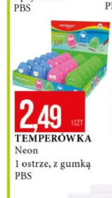 Temperówka Neon Keyroad z gumką promocja w Leclerc