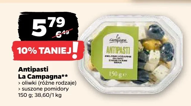 Antipasti  oliwki La Campagna promocja w Netto