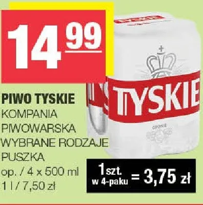 Piwo Tyskie promocja w SPAR