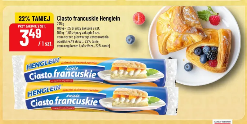 Ciasto francuskie Henglein promocja w POLOmarket