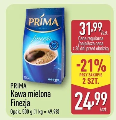 Kawa mielona finezja promocja w Aldi