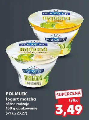 Jogurt matcha mango Polmlek promocja w Kaufland