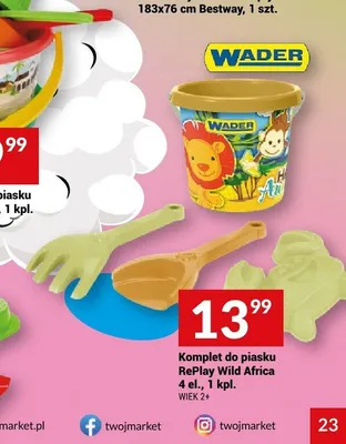 Komplet do piasku RePlay Wild Africa 4 el. promocja w Twój Market