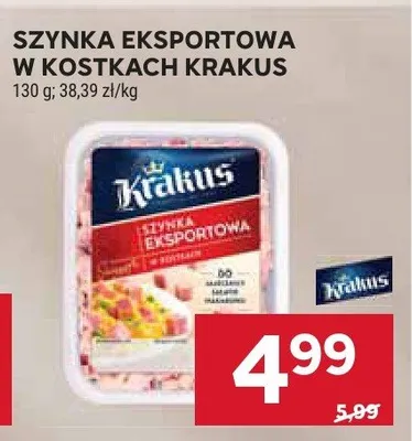 Szynka eksportowa w kostkach Krakus promocja w Stokrotka
