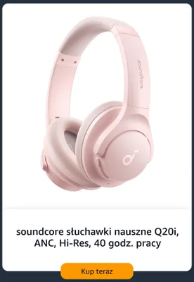Słuchawki nauszne Soundcore Q20i promocja w Amazon