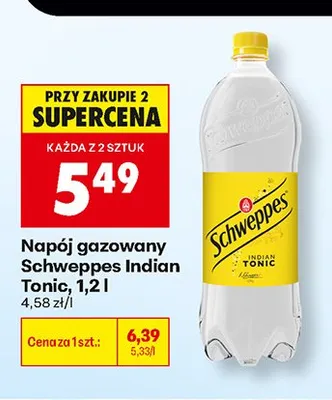 Napój gazowany Schweppes Indian Tonic promocja w Biedronka
