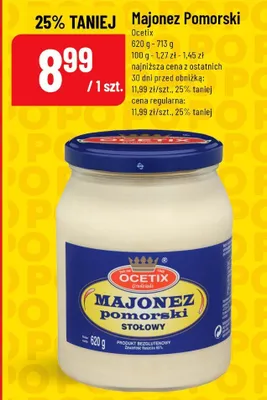 Majonez Pomorski Ocetix promocja w POLOmarket