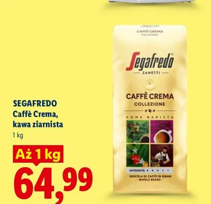 Kawa ziarnista Segafredo Caffè Crema promocja w Lidl
