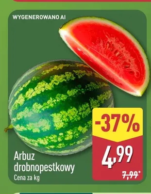 Arbuz drobnopestkowy promocja w Aldi