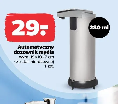 Automatyczny dozownik mydła promocja w Netto