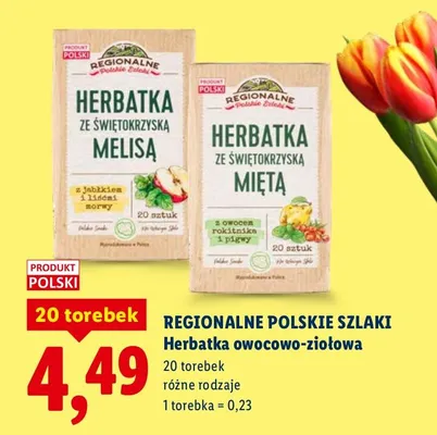 Herbatka owocowo-ziołowa promocja w Lidl
