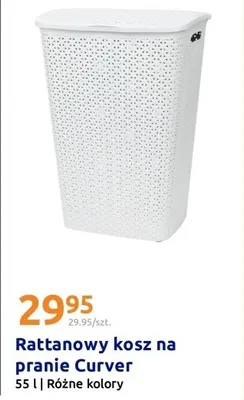 Rattanowy kosz na pranie Curver promocja w Action