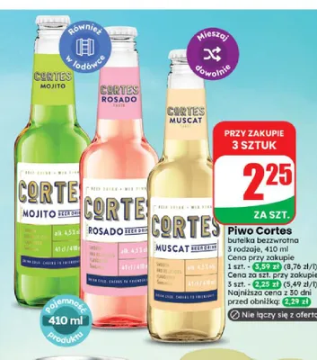 Piwo Cortes Rosado promocja w Dino