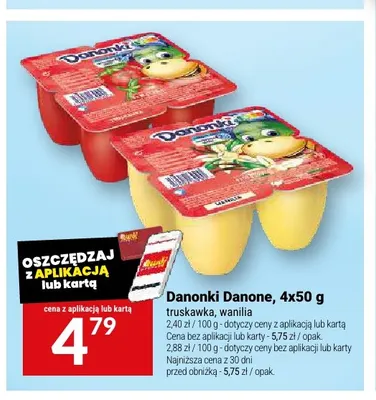 Danonki wanilia Danone 4-pak promocja w Twój Market