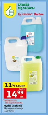 Mydło w płynie Oliwka Auchan promocja w Auchan