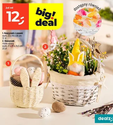 Koszyczek różne wzory promocja w Dealz