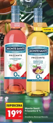Wino bezalkoholowe Monte Santi Frizzante Strawberry promocja w Biedronka