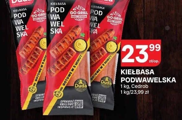 Kiełbasa Podwawelska Duda promocja w Chorten