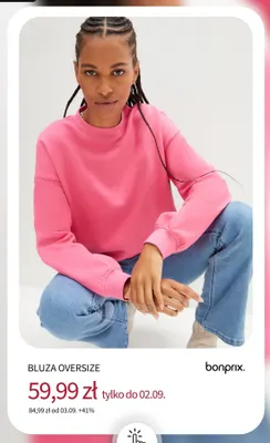 Bluza oversize Bonprix promocja w bonprix