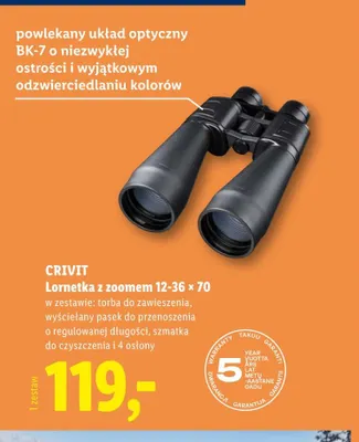 Lornetka z zoomem 12-36x70 Crivit promocja w Lidl