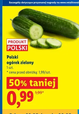 Polski ogórek zielony promocja w Lidl