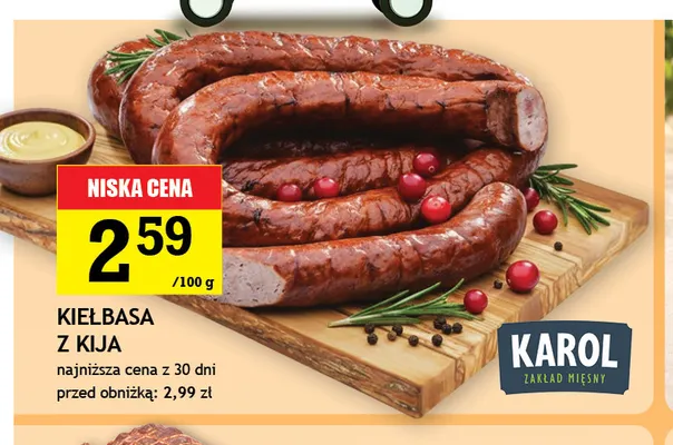 Kiełbasa z kija Karol promocja w Gram Market