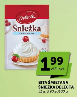 Bita śmietana Śnieżka Delecta oryginalna promocja w ABC