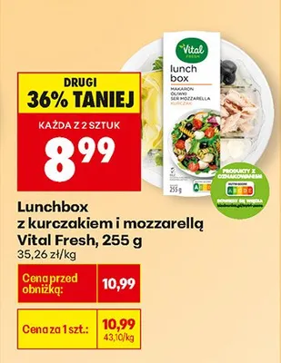 Lunchbox z kurczakiem i mozzarellą promocja w Biedronka