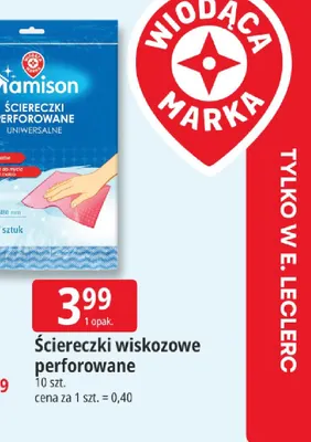 Ściereczki wiskozowe perforowane Mamison promocja w Leclerc