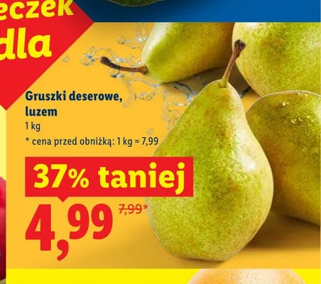 Gruszki deserowe luzem promocja w Lidl