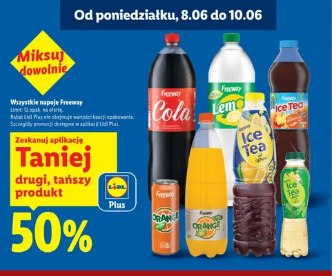 Napój Ice Tea Freeway brzoskwinia promocja w Lidl