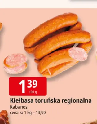 Kiełbasa toruńska regionalna Kabanos promocja w Leclerc