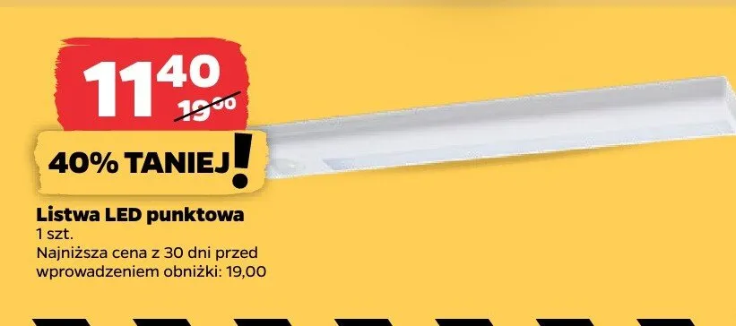 Listwa LED punktowa promocja w Netto
