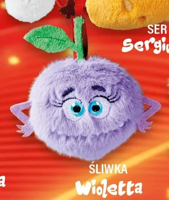 Brelok maskotka Freszaki Śliwka Wioletta promocja w Kaufland