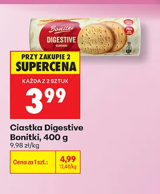 Ciastka Digestive Bonitki promocja w Biedronka