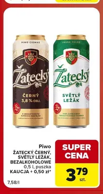 Piwo Žatecký Černý promocja w Carrefour Market