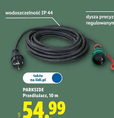Przedłużacz, 10m promocja w Lidl