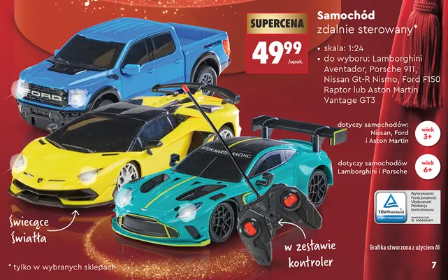 Samochód zdalnie sterowany Nissan Gt-R Nismo Elefun promocja w Biedronka