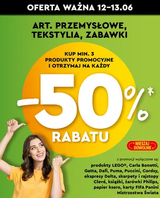 Artykuły przemysłowe, tekstylia, zabawki promocja w Biedronka
