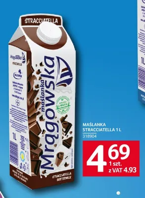 Maślanka stracciatella Mlekpol Mrągowska promocja w Selgros