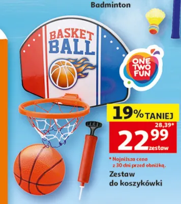 Zestaw do koszykówki ONE TWO FUN promocja w Auchan